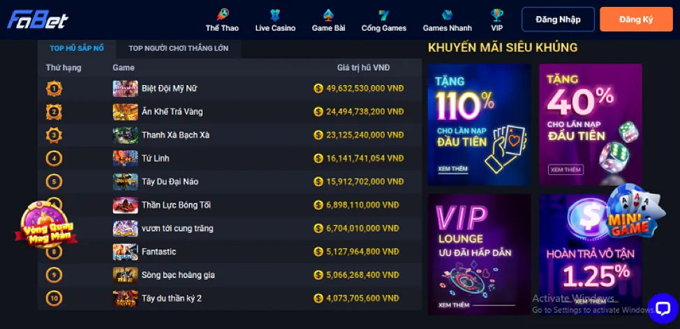 Khoảnh khắc nổ hũ jackpot tại f7899top nhà cái